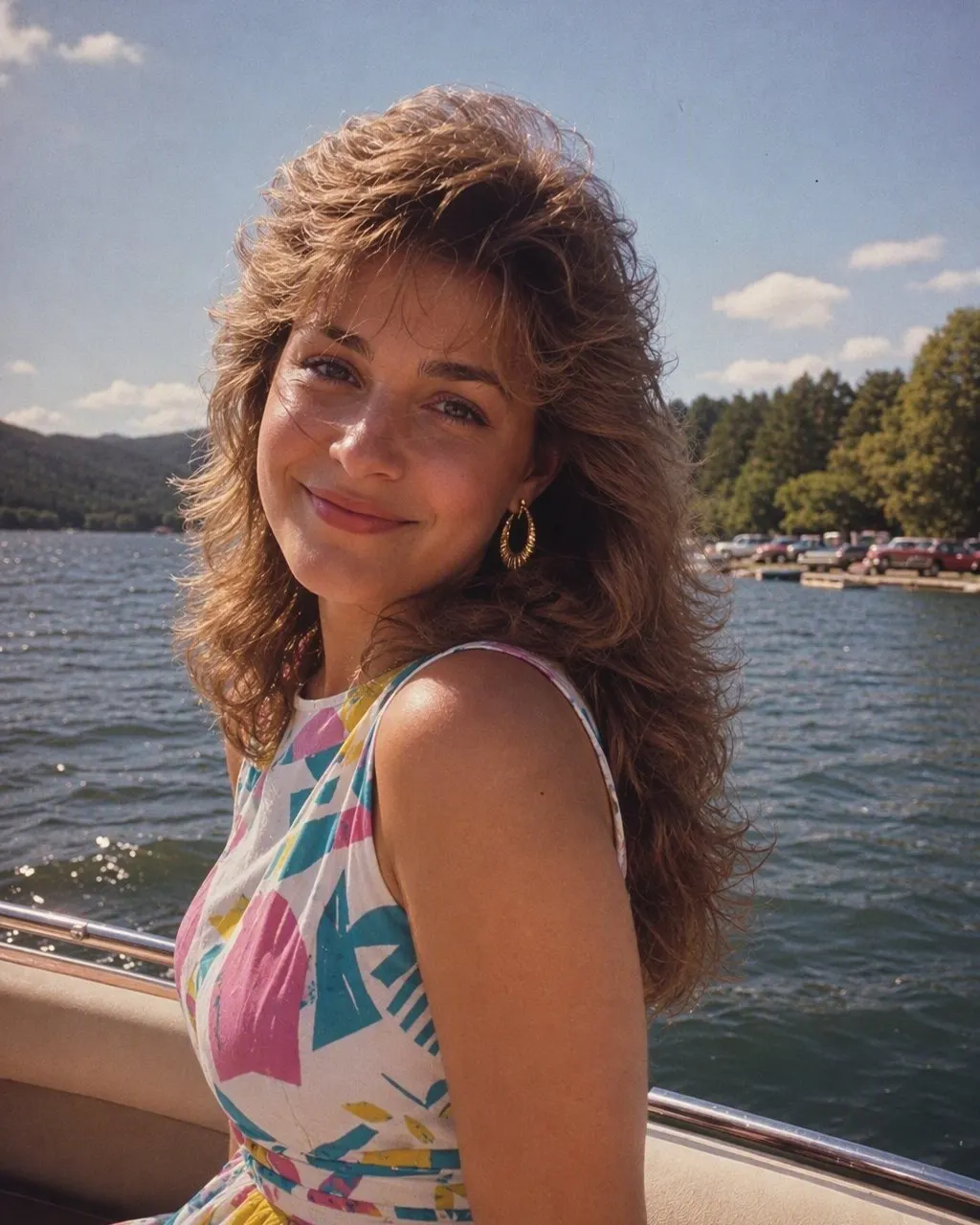 Urlaubsfoto im 80er-Jahre-Stil, mit KI erzeugt