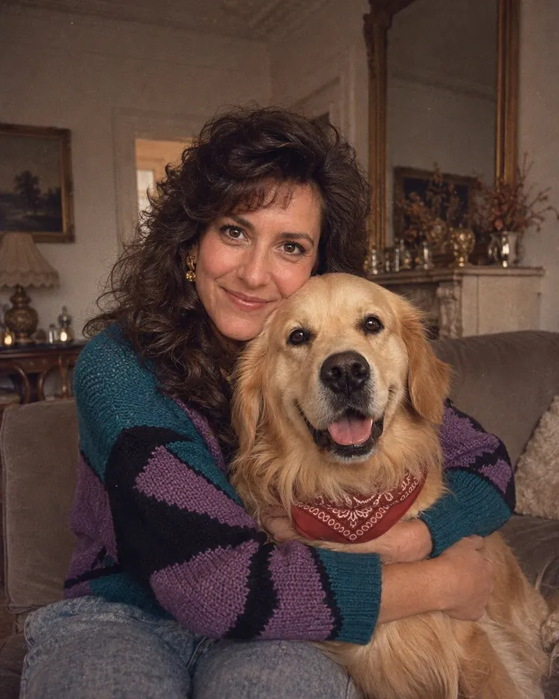 Sur le canapé avec ton chien : le chien ne change pas, le bandana vient des années 80.