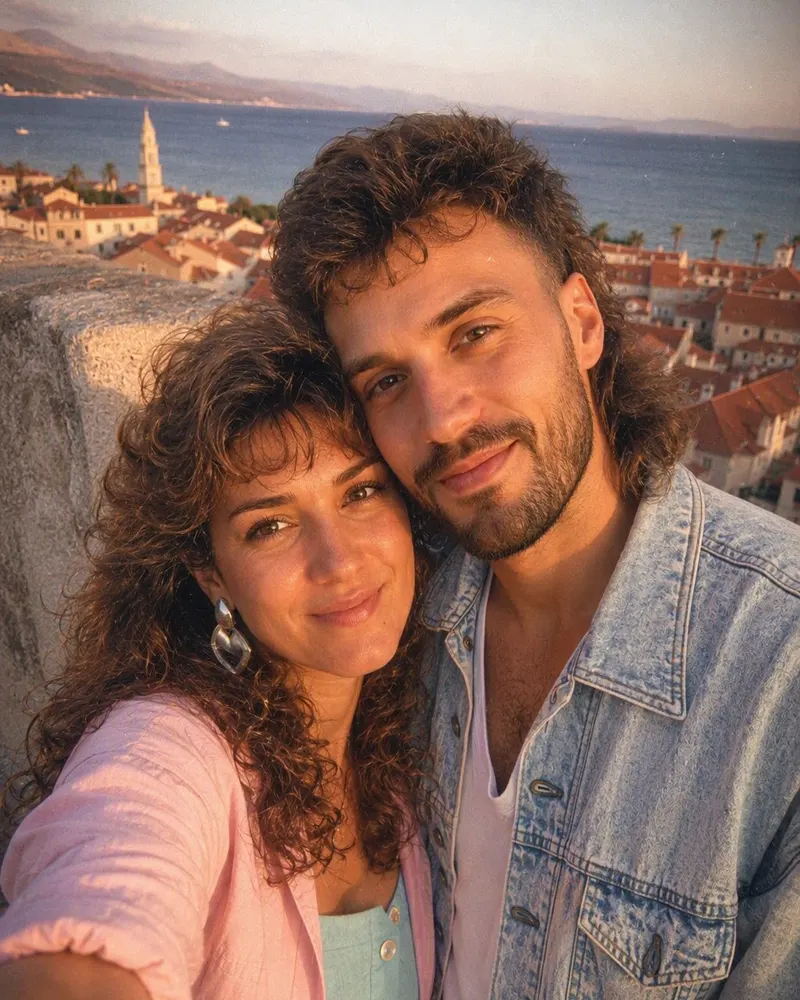 Zajednički selfie s terase iznad Zagreba postaje studijski portret para.