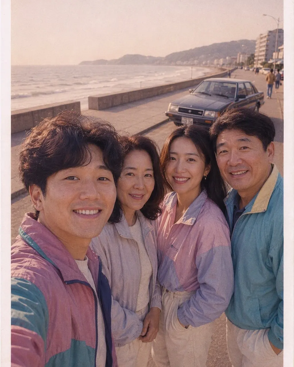 90년대 사진 필터 느낌으로 바꾼 여행 사진: 흰 테두리 필름 사진, 바랜 색감과 그레인