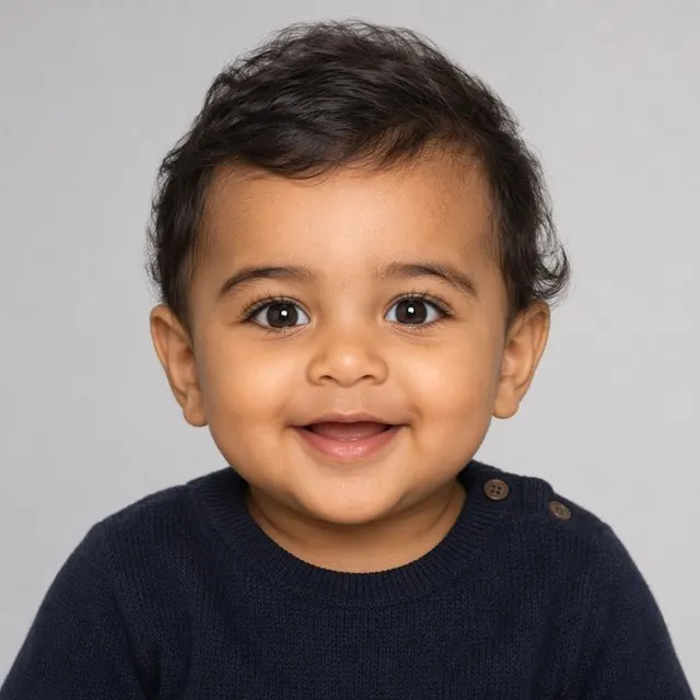 Contoh hasil generator bayi AI versi perempuan