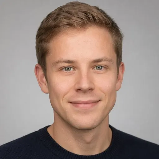 Beispielfoto eines Vaters, wie es als zweite Vorlage in den Baby-Generator geht