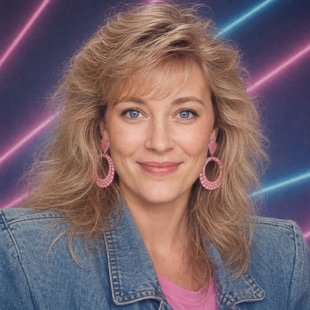 De una selfie normal a un retrato de estudio de los 80: misma cara, otra década.