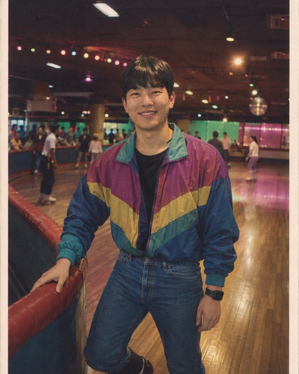 운동 사진을 필름 감성으로 바꾼 결과, 츄리닝과 머리띠
