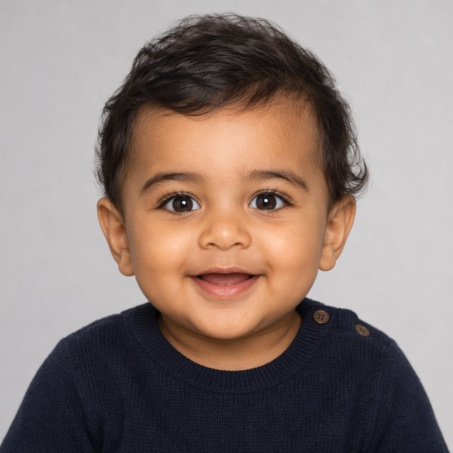 Contoh hasil generator bayi AI versi perempuan