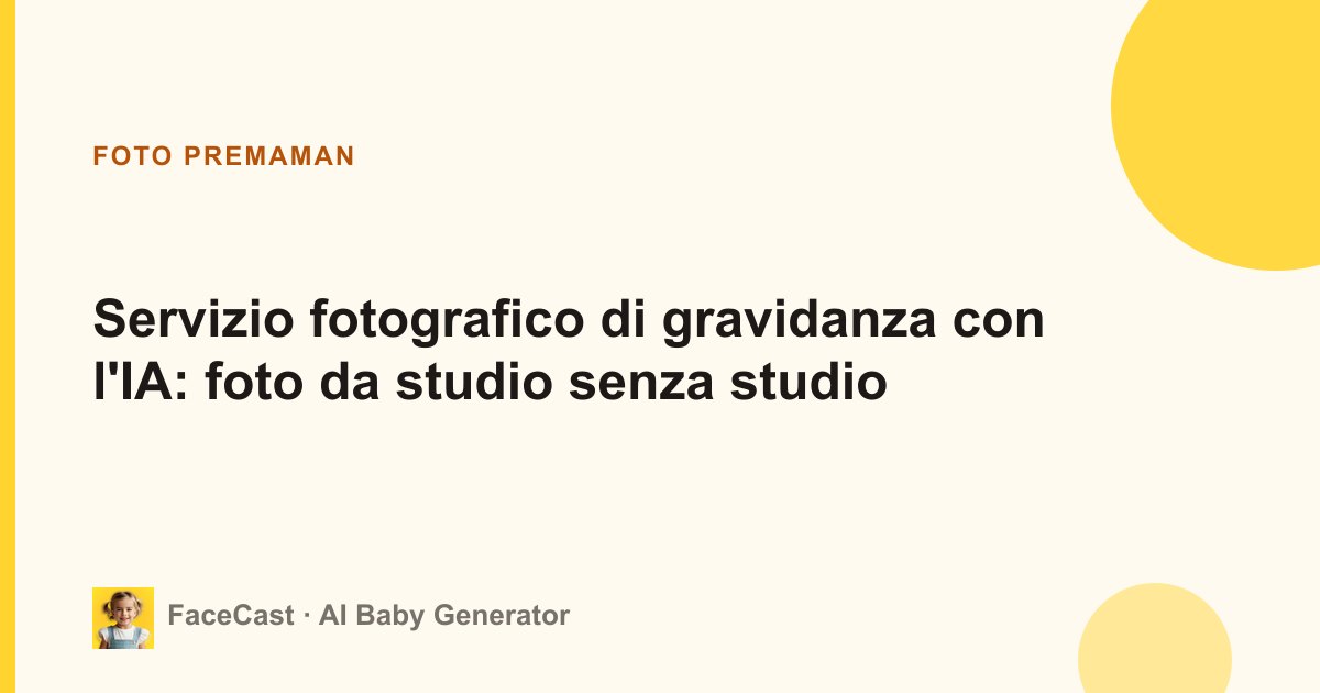 Servizio fotografico di gravidanza con l'IA: foto da studio senza studio